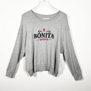 Barry’s Bootcamp Women’s Size Extra Large XL NWT Bonita Springs Sweatshirt Gray